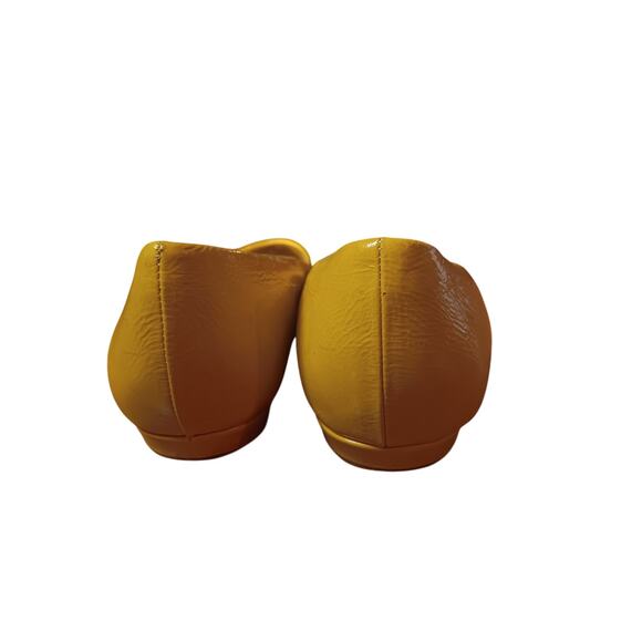 J. Crew Pointed toe Italian Leather Yellow flats size 8.5 - Picture 4 of 6